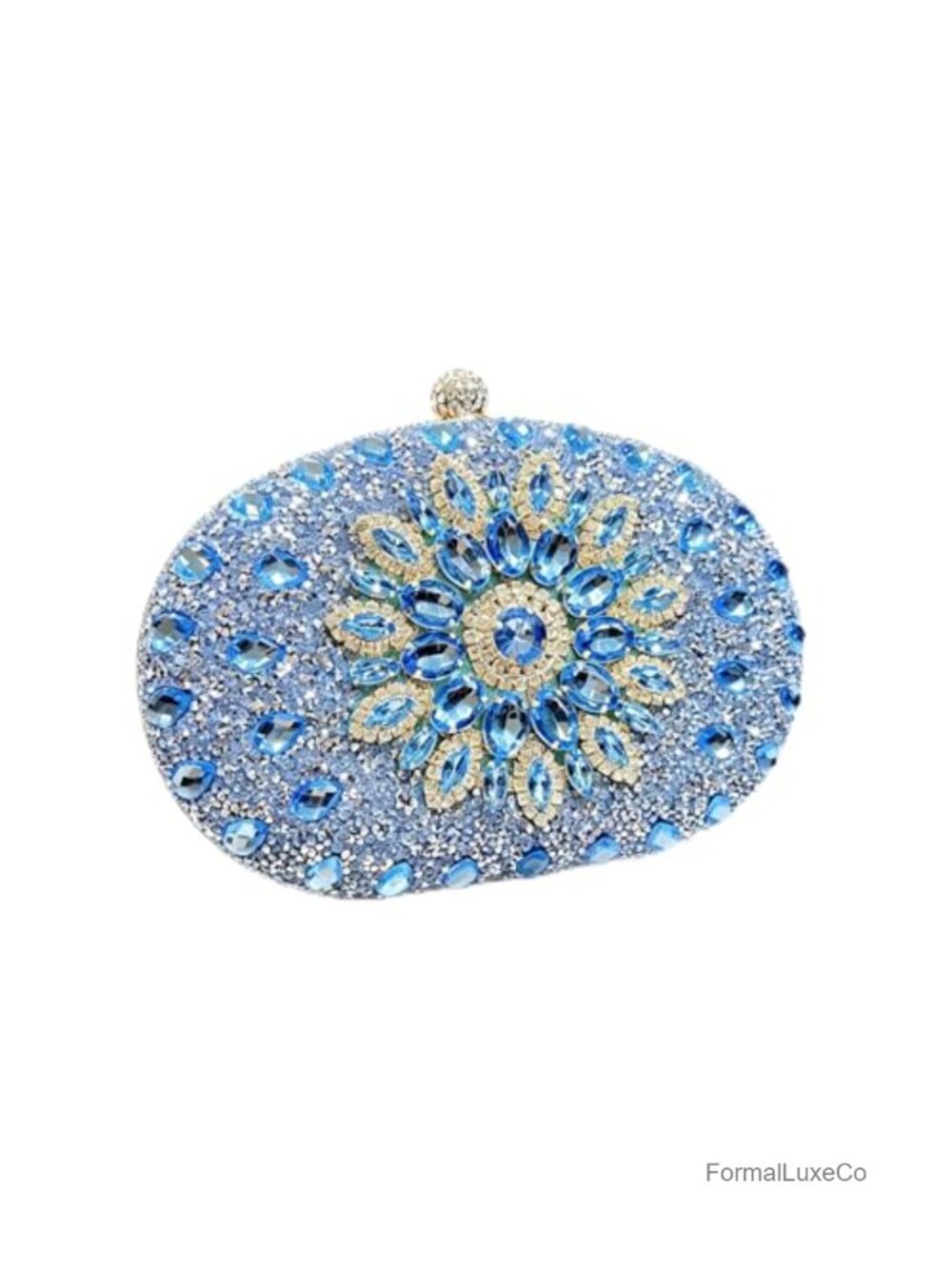 Glitter Evening Clutch for Women Sunflower Design Party Prom